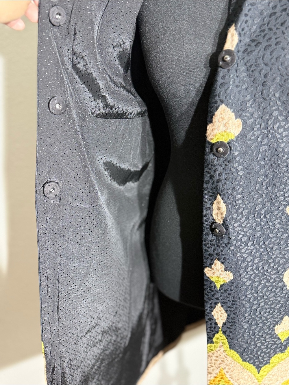 Anthropologie Elevenses Embroidered Silk Blend Coat Sz 0 - Picture 5 of 15